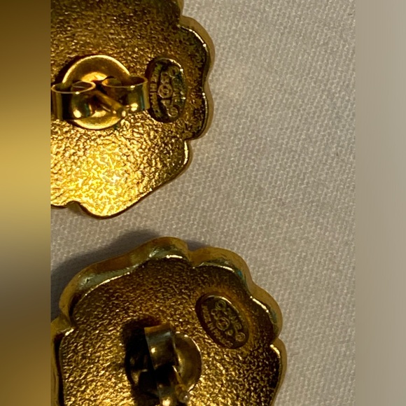 2003 Chanel red enamel gold  earrings - Picture 3 of 5